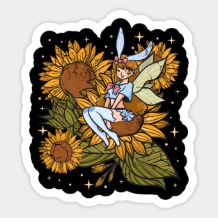 Sunflower Fairy Sunflowers Mystical Cute Pixies Sticker